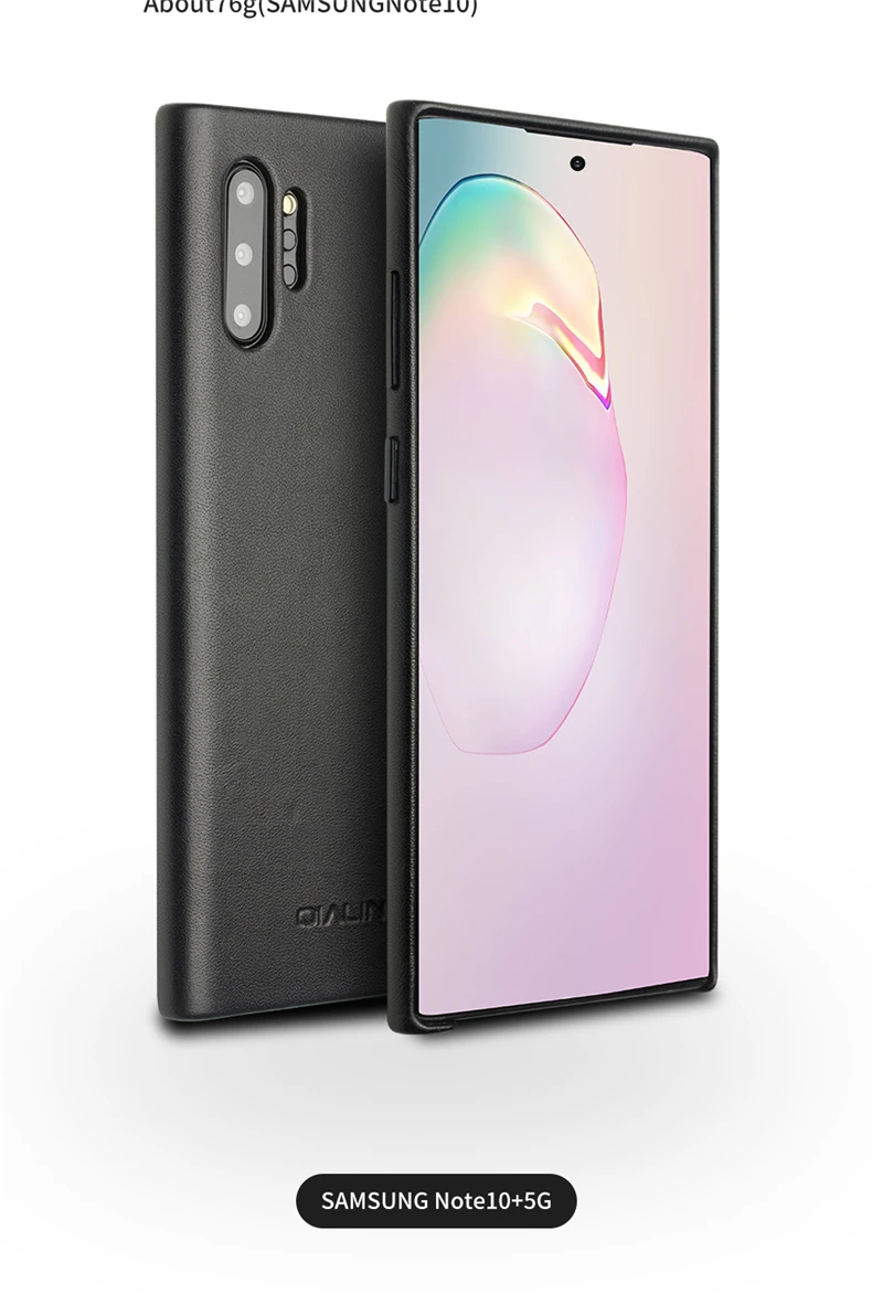 QIALINO Модный чехол из натуральной кожи для samsung Galaxy Note 10 Ультратонкий чехол ручной работы для телефона samsung Galaxy Note 10 Plus