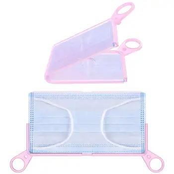 

Portable Silicone Mask Storage Clip Foldable face Mask Temporary Recyclable Storage Bag Box Plastic Mask Container Candy Color