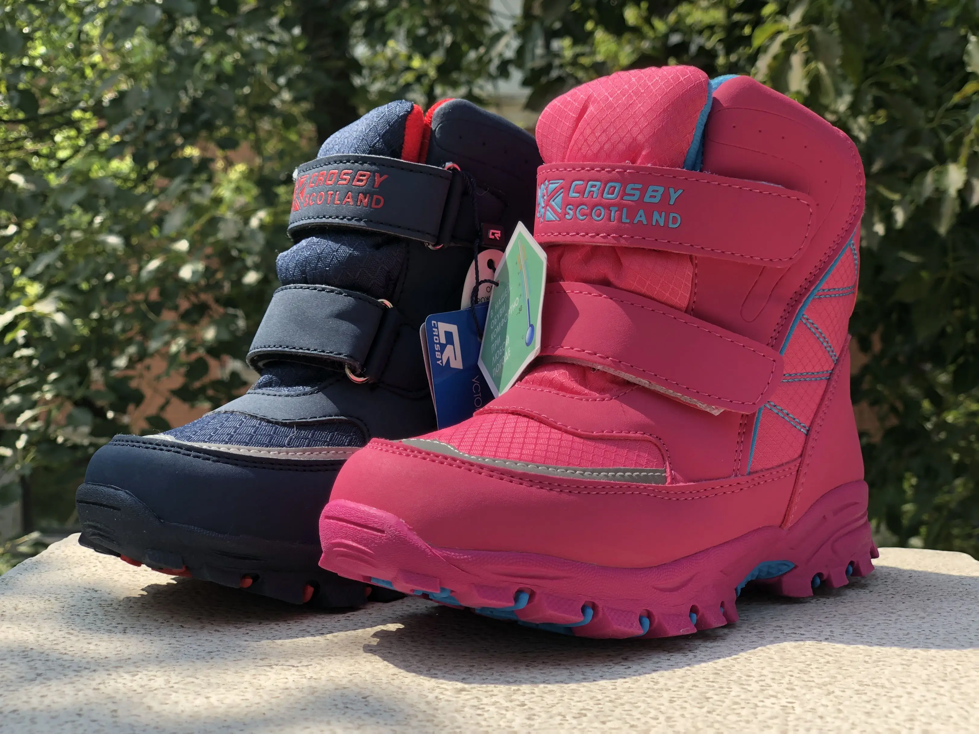 

Waterproof Children Snow Boots Non-slip Boy & Girls Cotton Boots With Wool Fashion Kids Winter Shoes Size 30-31