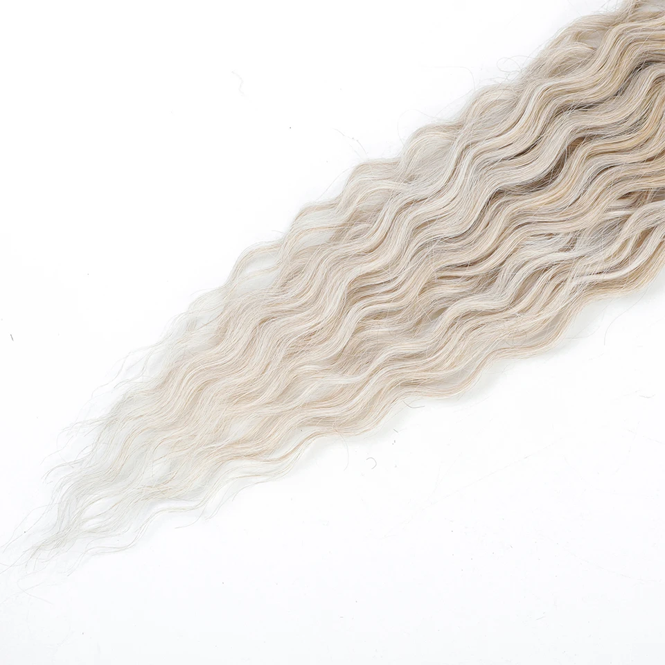 Bohemia Crochet Hair Extensions Afro African Curls Synthetic Braiding Hair Deep Curly Colored Long Soft  Natural Wave