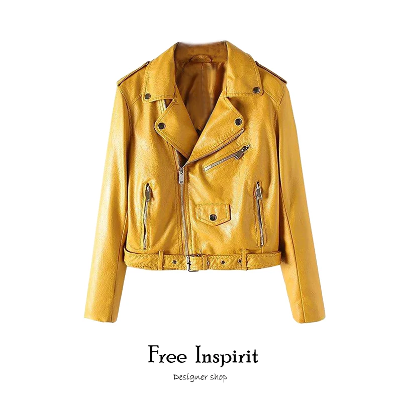 2019 Mujer модная женская кожаная куртка на молнии яркая Новая куртка|fashion jacket women|jacket