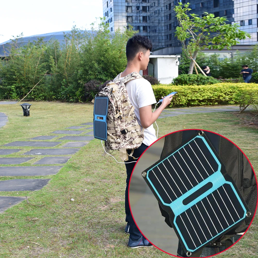 Xinpuguang 10 Вт 5 В солнечная батарея панель гибкое складное мобильное Портативное зарядное usb-устройство домашний комплект powerbank для телефона Кемпинг Открытый Туризм