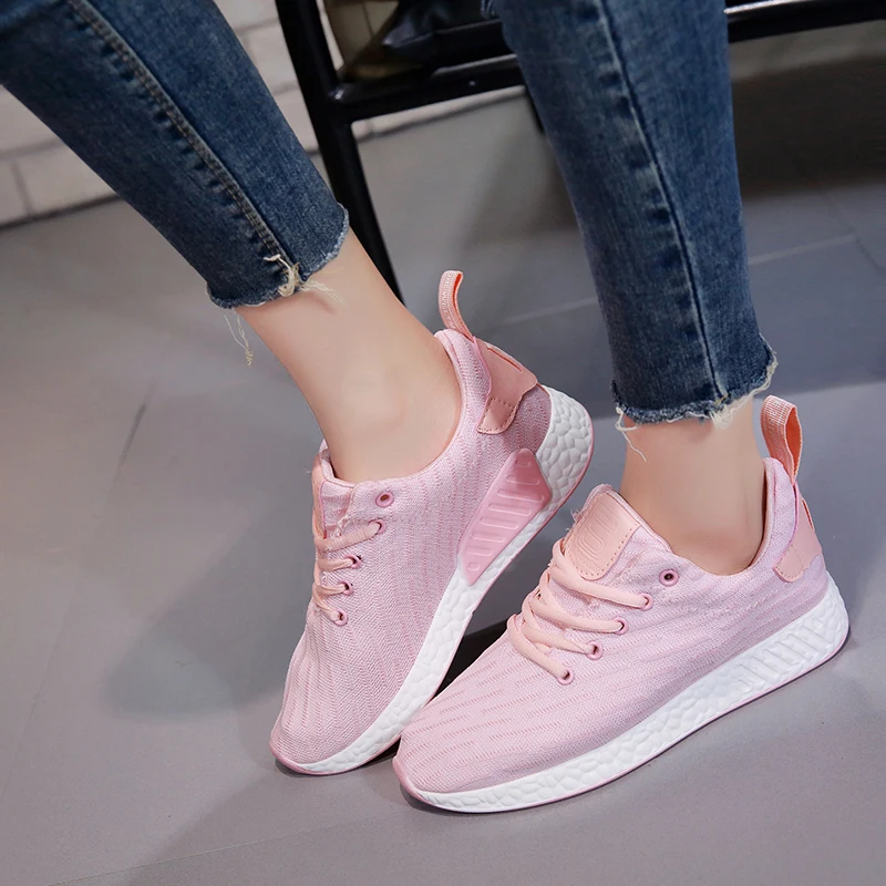 

Women Trainers Running Shoes PU Leather White Fashion Sneakers 2019 Sneakers Ladies Outdoor Shoes Breathable Air Cushion U27-41