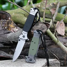 Special Price FA38 3cr13mov�blade G10 Handle Folding knife outdoor camp hunt survival multi army travel Carry pocket fruit knives EDC tools