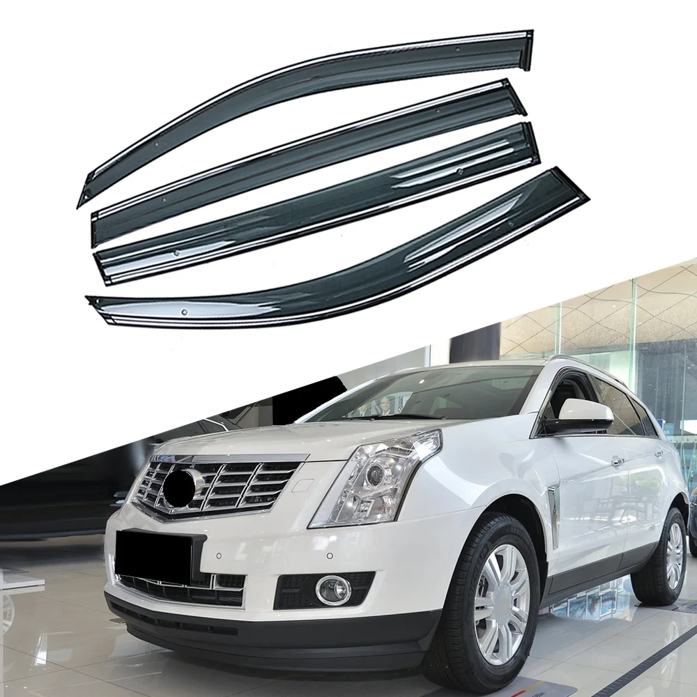 Для CADILLAC SRX 2010- окна автомобиля Защита от солнца дождь козырьки щиток Shelter Защитная крышка рамка наклейка внешние аксессуары
