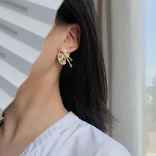 GHIDBK серьги-гвоздики в форме палитры, уникальный дизайн, массивные серьги-гвоздики ручной работы, простые серьги в уличном стиле