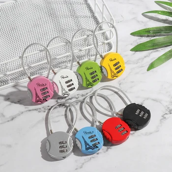 

1pc 3 Dial Digit Number Code Padlock Mini Mechanical Combination Lock Security Travel Suitcase Safe Lock Luggage Lock of Gym
