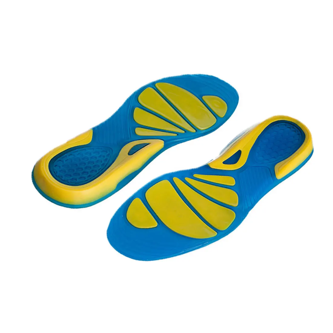 Running Sport Insoles Shock Absorption Pads arch orthopedic insole Silicon Gel Insoles Foot Care for Plantar Fasciitis Heel Spur - Цвет: L  26.5cm 8cm 6cm 43