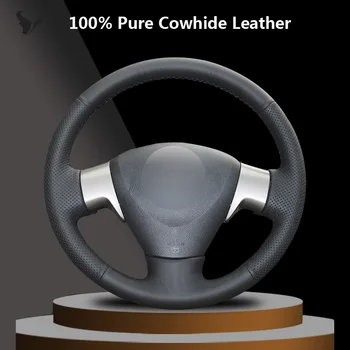 

Black Genuine Leather Car Steering Wheel Cover for Toyota Corolla 2009-2013 Matrix 2009-2010 Auris 2007-2009
