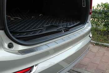 

For Volvo XC90 2015-2018 Exterior Accessories Steel Rear Trunk Protector Board Decorative Cover Trim 1pc