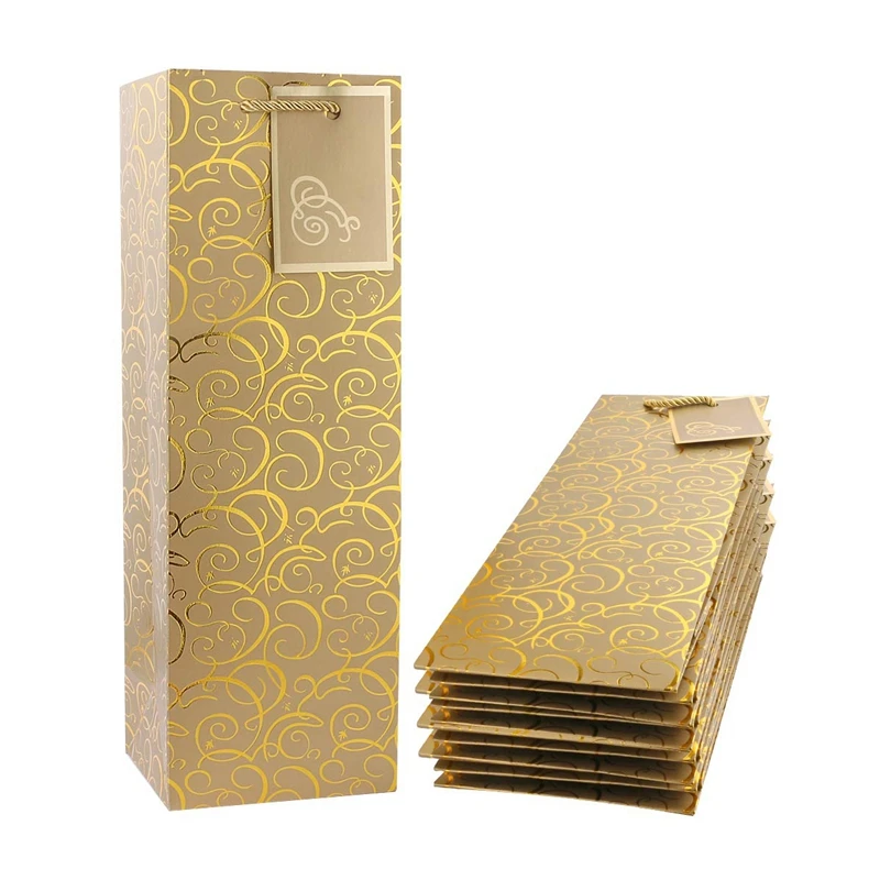 New Wine Bags Kraft Paper Bag 10 Pcs Gift With Bags Kraft Paper Wine Bag 10 Pcs Gift