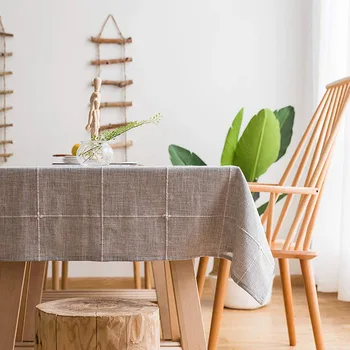 

135x135 Washable Plaid Versatile Rectangular Tablecloth kitchen Dining Tabletop Buffet Decoration Wedding Party Restaurant