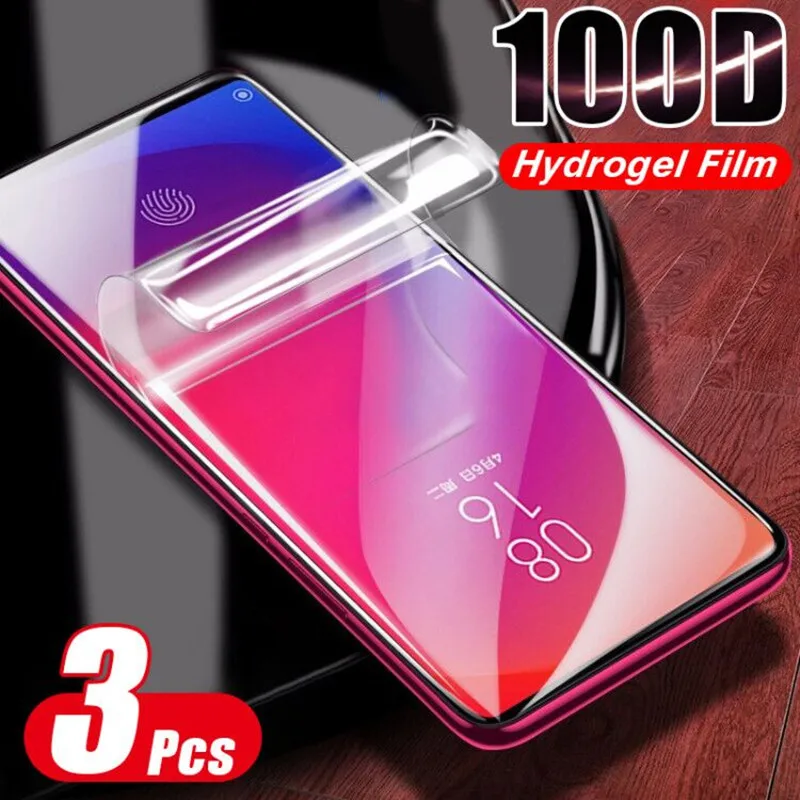 3Pcs Hydrogel Full Cover Protective Film On The For Xiaomi Redmi 8 8A Note 8 7 Pro 5 6 7A 6 6A Mi 9T Pro Screen Protector Film