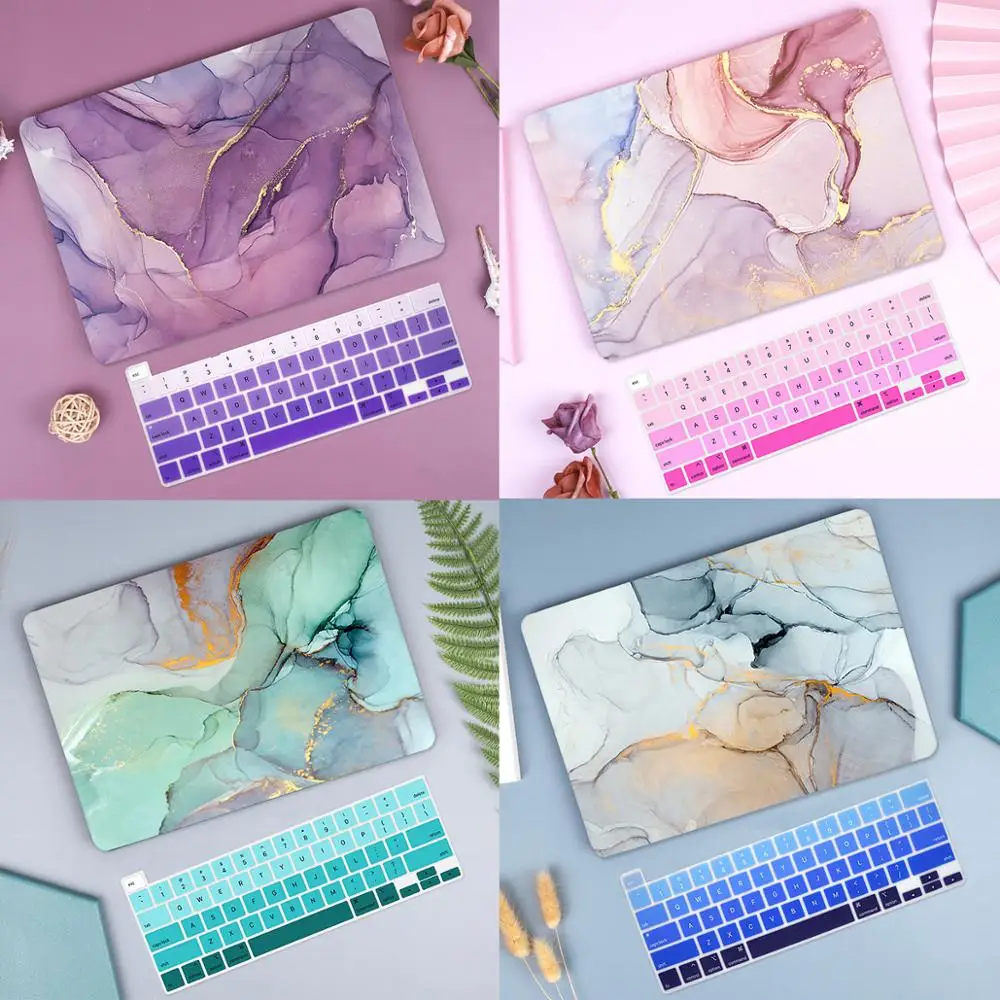 Чехол для ноутбука Redlai 2020 MacBook Pro 13 дюймов A2289 A2338 сенсорная панель мраморный