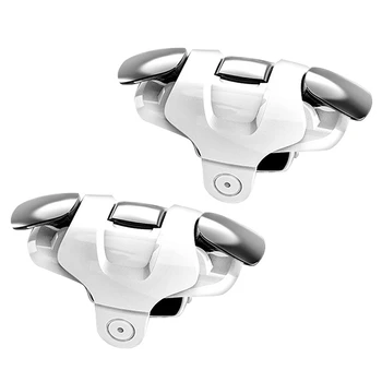 

Mobile Game Controller for PUBG Gamepad Trigger Aim Button L1R1 Shooter Joystick for iPhone Android White