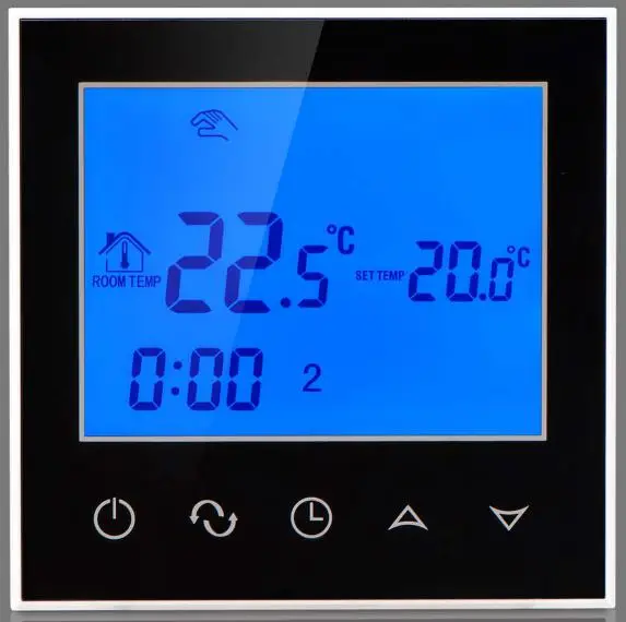 Wifi умный термометр Цифровой Электрический напольный обогревающий термостат теплый пол система отопления терморегулятор метеостанция - Цвет: Черный