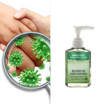 

60ml Amino Acid Hand Sanitizer Fungicide Household Cleaning Germs Alcohol-Free For Car School Hospital Office Family Safe New