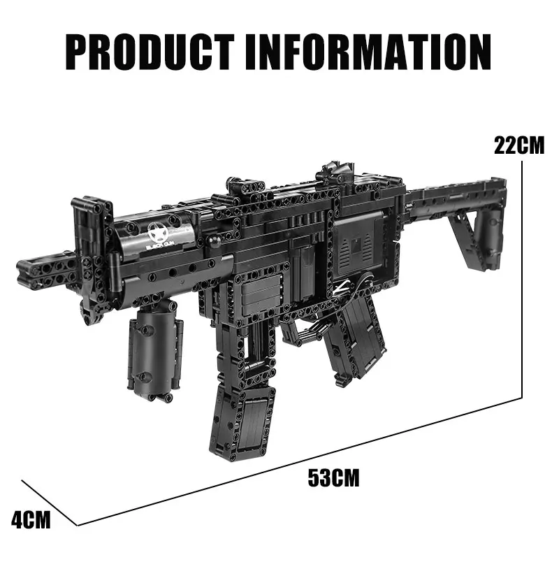 MILITARY MOULDKING 14001 Warfront MP5 Submachine Gun Compatible MOC 29369