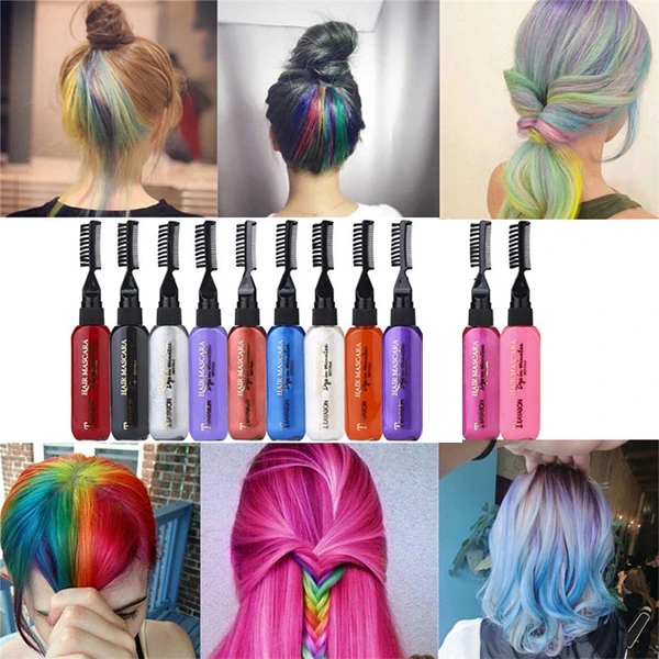 Unisex Beauty Women Hair Color Styling Hair Dye Color Chalk Temporary Non-Toxic Diy Hair Cream Party Dye Pen Crayons For Hair