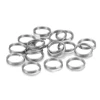 100 unids/lote 5-15mm anillos abiertos de doble salto de acero inoxidable para DIY Llave doble conectores de anillos partidos para la fabricación de joyas ► Foto 1/6