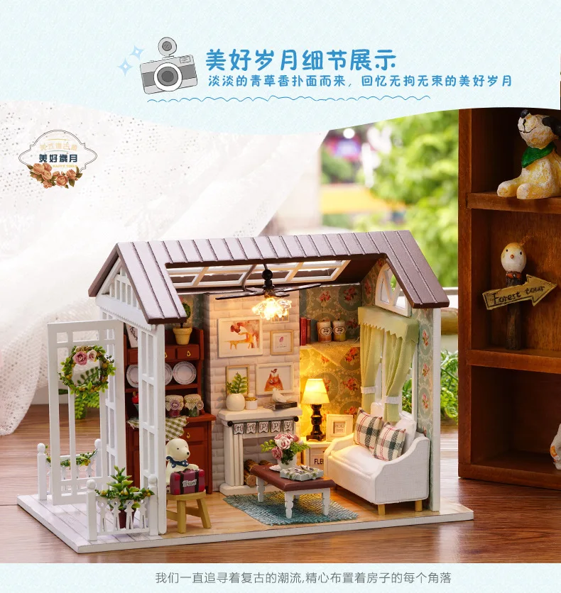 Мини Дом мечты Кукольный дом DIY лес счастливый праздник времена кукольный домик ручной работы Сборка деревянная модель наборы головоломки игрушки