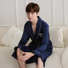 Пижамы для влюбленных, весенне-осенняя ночная рубашка с длинными рукавами, шелковые пижамы из двух предметов, однотонная Удобная Пижама, атласный Халат