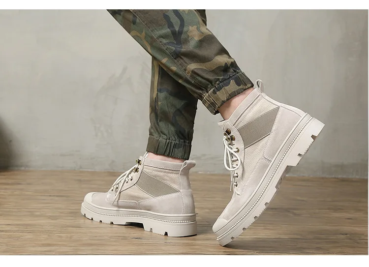 Men's shoes Martin boots men's fashion desert boots high top lace up tooling boots