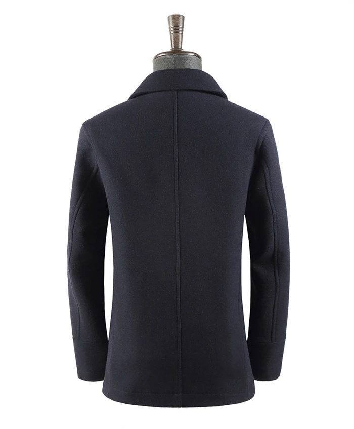 Классический стиль мужской двубортный шерстяной пиджак Осень Зима Новая модная деловая куртка повседневное пальто мужской бренд