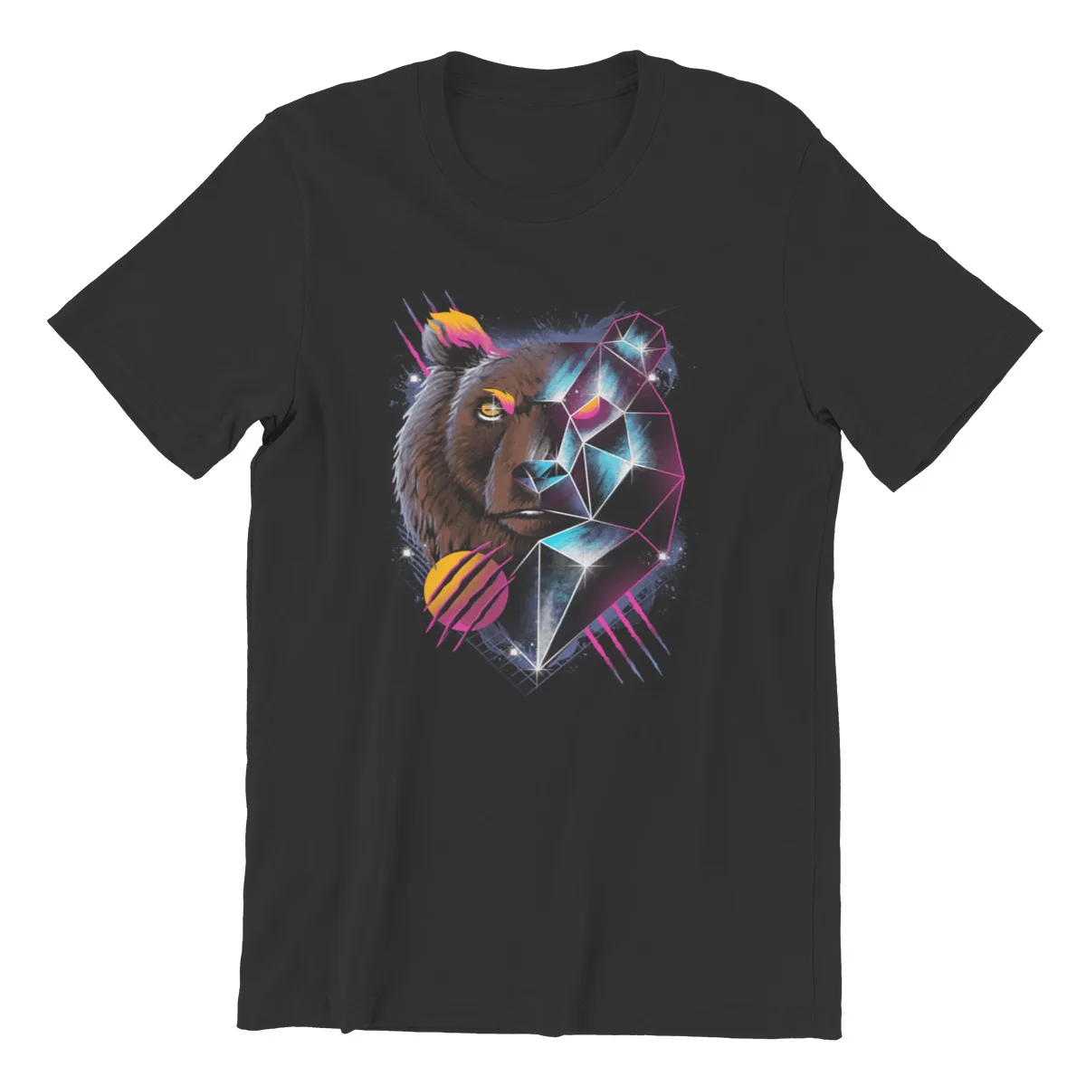 

Футболка мужская хлопковая в стиле панк с надписью «Rad Bear»