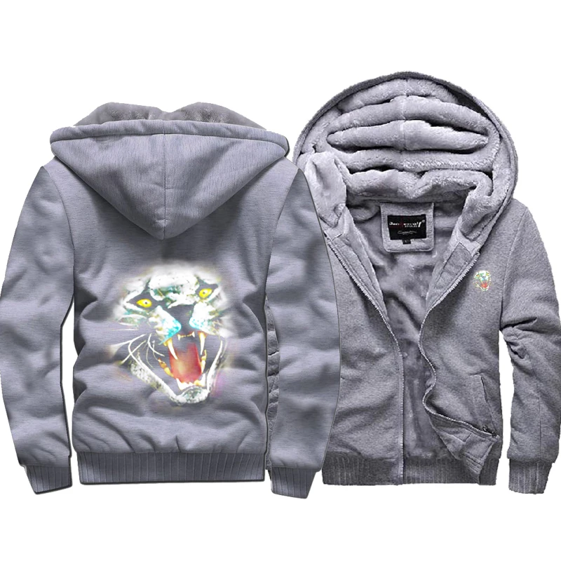 

Men's Fleece Hoodie zipper Hooded Sweatshirt Warm Winter Solid Color Customized Skeleton Skull Cotton Sportswear Casual Sports