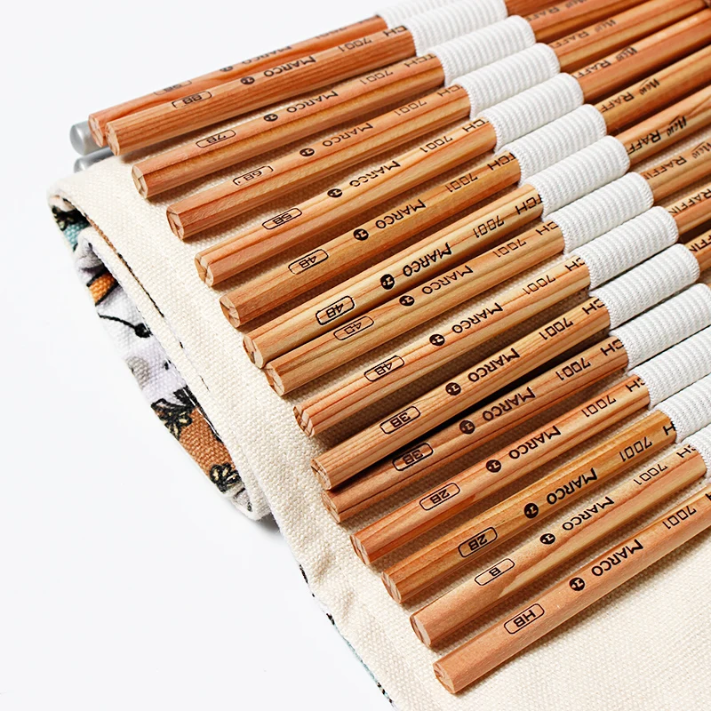 Günstig 36 stücke Skizze Bleistift Set Professionelle Skizzieren Zeichnung Kit Holz Bleistift Bleistift Taschen Für Maler Schule Studenten Kunst Liefert