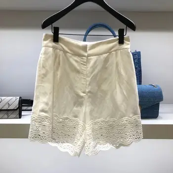 

Spring / Summer 2020 Women's Shorts Women's Solid Color Lace Shorts