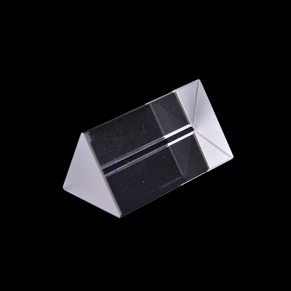 Радуга Оптическое стекло тройной треугольной призмы физика обучающий светильник спектр с подарочной коробкой Размер: прибл. 50x30x30 мм