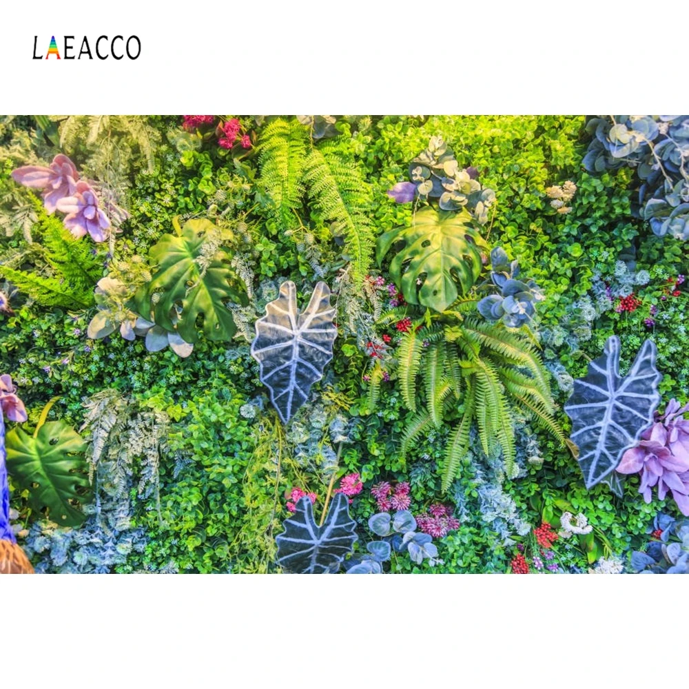 Laeacco зеленые растения листья цветы пейзаж ПОРТРЕТНАЯ ФОТОГРАФИЯ фоны на заказ