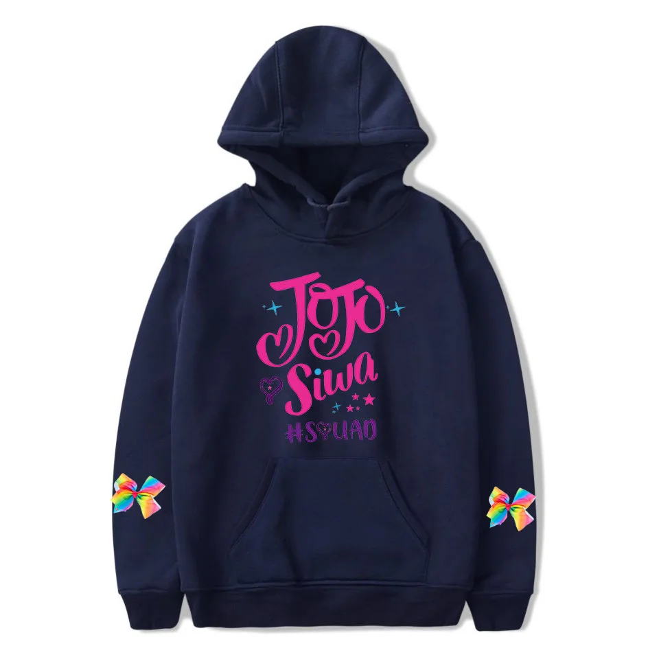 C JoJo Siwa/толстовки с капюшоном; осенне-зимние толстовки с длинными рукавами; спортивные повседневные Модные От 4 до 12 лет для мальчиков и девочек; подарки на день рождения для детей - Цвет: C