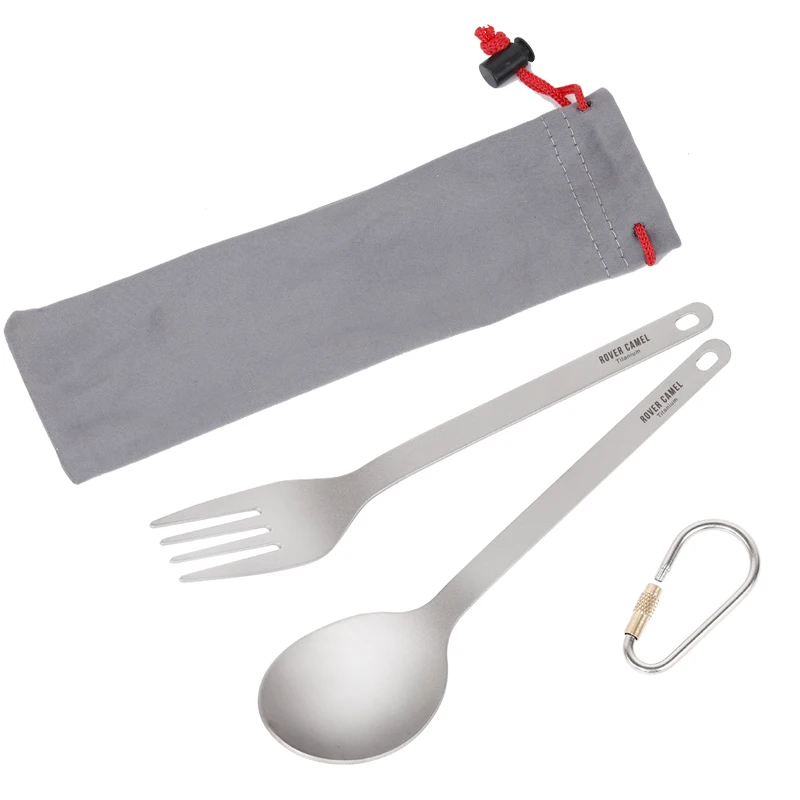Кухонные принадлежности титановая ложка и вилка для пикника на открытом воздухе титановые столовые приборы Сверхлегкий набор посуды