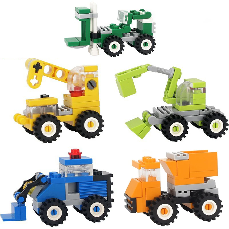 

City Construction Engineering Bulldozer Crane Excavator Building Blocks Compatible Legoed Technic Creative Bricks Children Toys