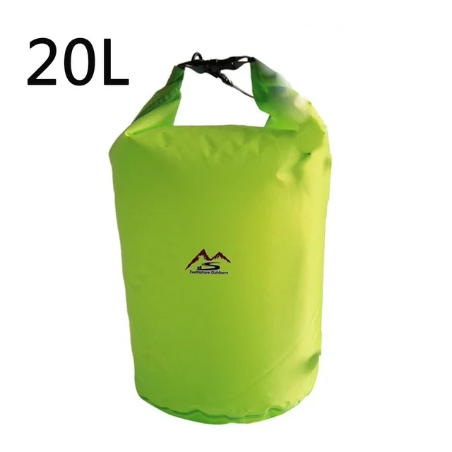 5L 10L 20L 40L уличные водонепроницаемые сумки сверхлегкие походные сухие органайзеры дрейфующие каякинговые сумки для плавания - Цвет: Green-20L
