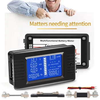 

300A Battery Capacity Tester Power Energy Impedance Resistance Voltmeter Discharge Indicator