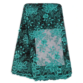 

Bestway Latest African Lace Fabric 2020 High Quality Lace Nigerian Women Party Dress Embroidery 5 Yards French Tulle Lace Fabric