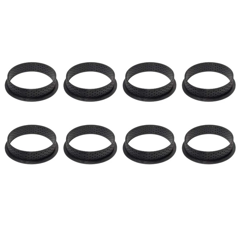 

Round Shape Bakeware Diy Decorating Tool,Cake Mold French Dessert Decorating Bakeware Mousse Circle Non Stick Perforated Ring 8P