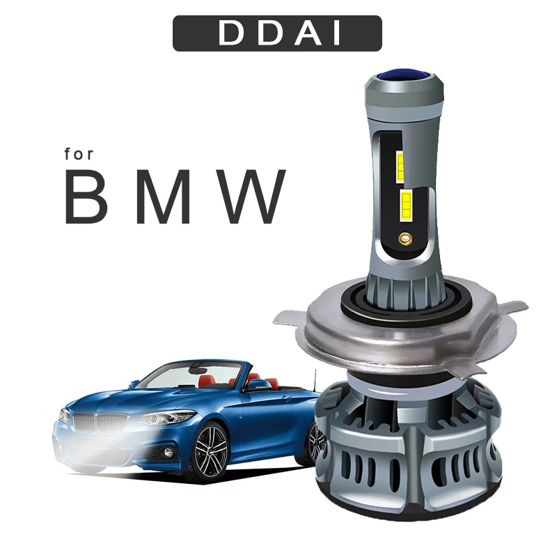 DDAI Супер Яркий H7 LED H4 Автомобильные фары для bmw e46 e80 e90 60 Вт 6500 к автомобильная лампа