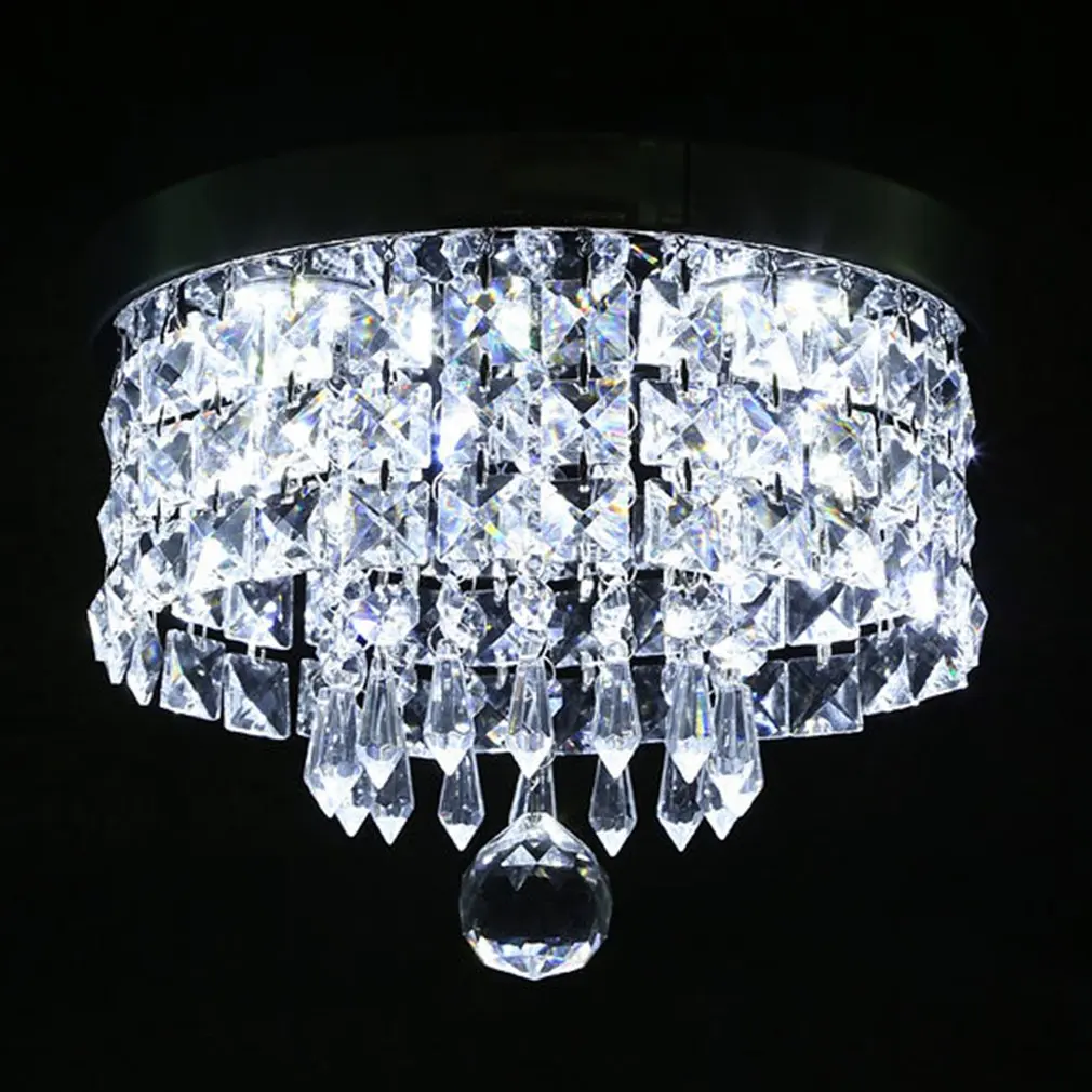 

Brand New Soft lighting LED Ceiling Light Crystal lamp Mount Home Room Office Lamp Kitchen Fixture Round Shape Home Decoratio