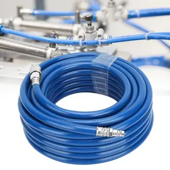 

Compressor Air Hose 15M Blue Flexible Pneumatic PVC Hose with Quick Connector for Air Compressor