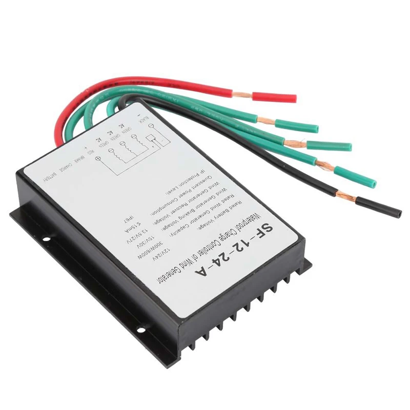 Ветровой турбины генератор 12 V/24 V 300/600 Вт Контроллер заряда Регулятор Водонепроницаемый автоматический определенных тормозного регулятора зарядки
