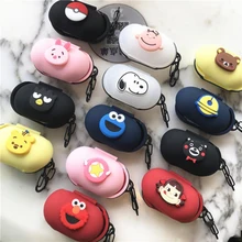 Милый мультяшный силиконовый защитный чехол для samsung Galaxy Buds, флип-открытый силиконовый чехол с карабином