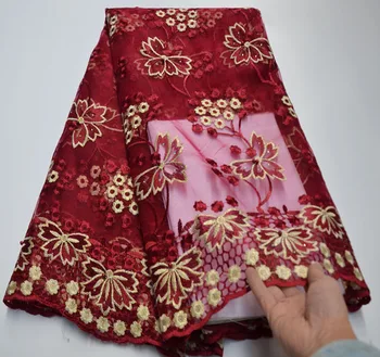 

African Lace Fabric 2020 Embroidered Nigerian Laces Fabric Bridal High Quality French Tulle Lace Fabric For Wedding Party GT8-52