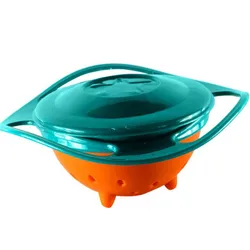 Universal Gyro Bowl Baby Rotary Balance Bowls 360 Degree Rotation Spill Resistant Bowl For Toddler Baby Kid Soild Feeding Dishes