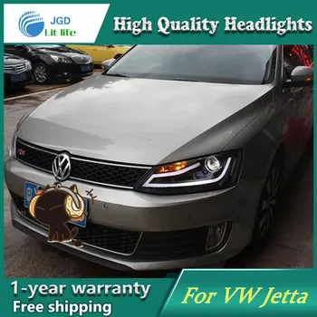 

LED Head Lamp for VW Volkswagen Jetta headlight 2012 2013 led VW Jetta headlights signal led drl hid Bi-Xenon Lens low beam