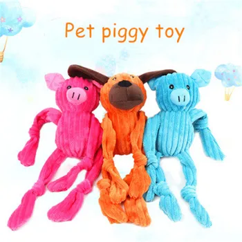 

Cute Pig Shape Stuffed Squeaking Animals Pet Toy Bite Honking for Medium Dog Cat Chew Squeaker Toy Puppy Pet Play Squeak Toy